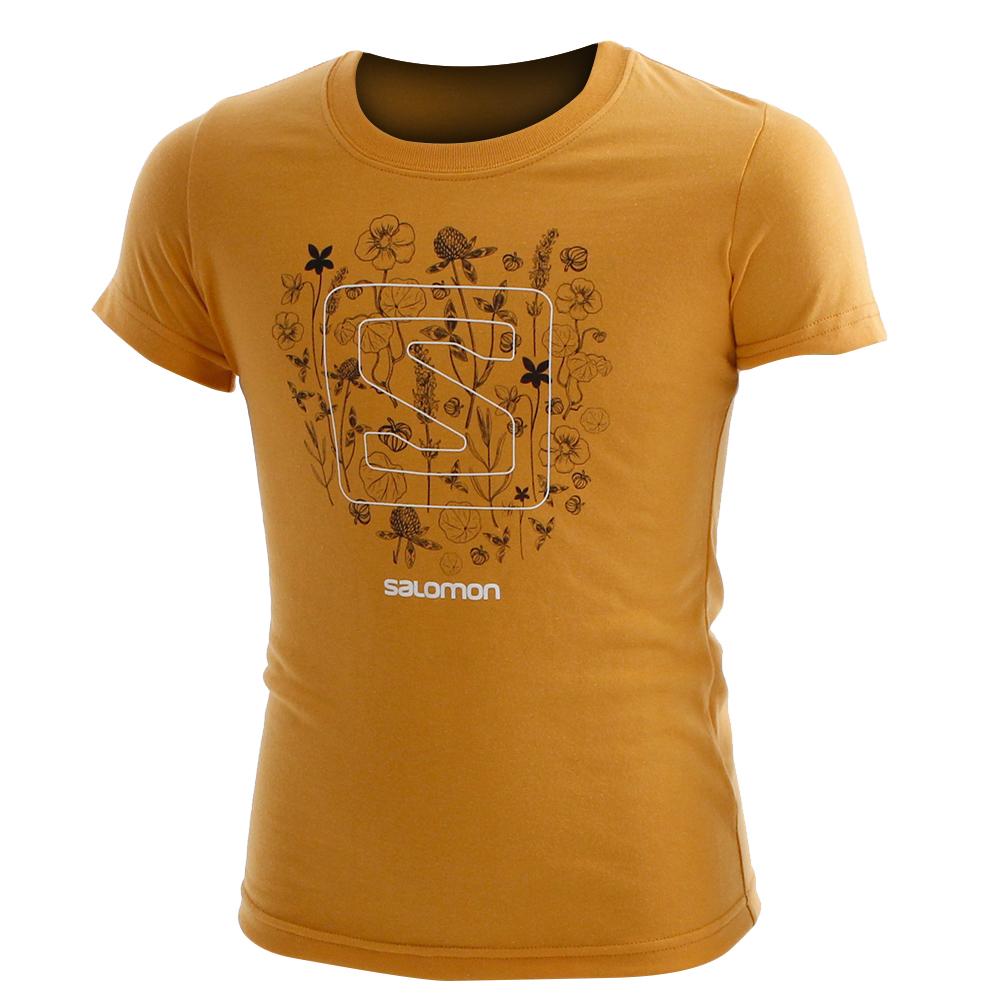 Salomon POPPY SS G Camisetas Niños - Amarillo - Colombia (30258-VQUY)